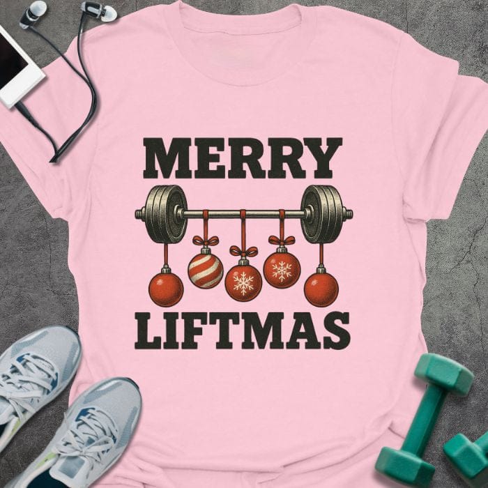 T-Shirt Light Pink / S Merry Liftmas T-Shirt