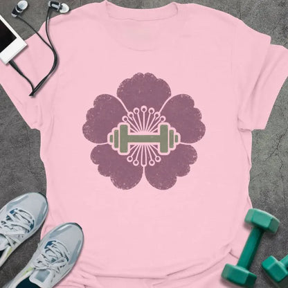 T-Shirt Light Pink / S Peony Dumbbell T-Shirt