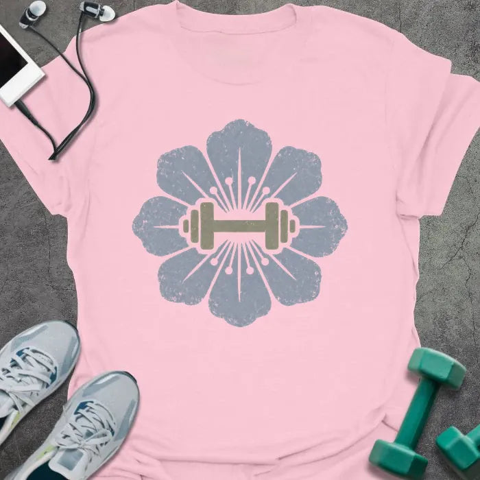 T-Shirt Light Pink / S Periwinkle Dumbbell T-Shirt