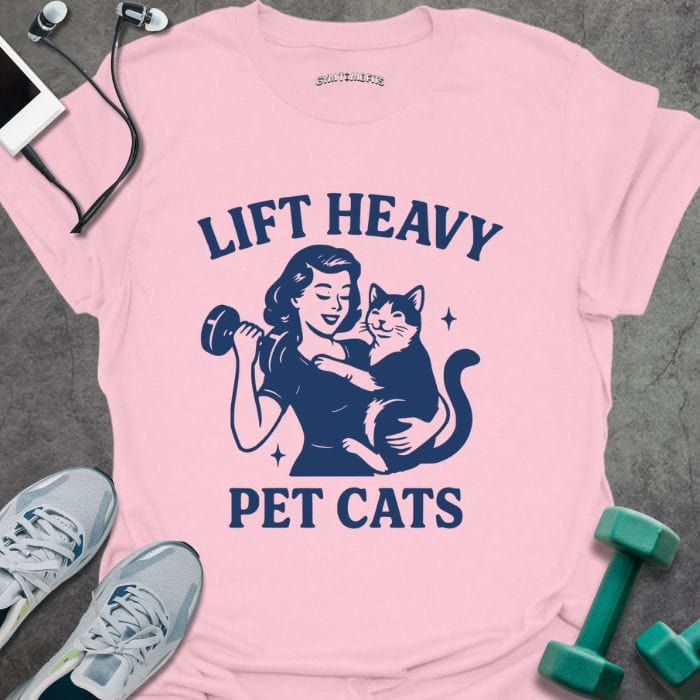 T-Shirt Light Pink / S Pet Cats T-Shirt