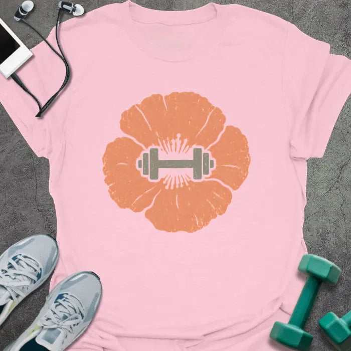 T-Shirt Light Pink / S Poppy Dumbbell T-Shirt