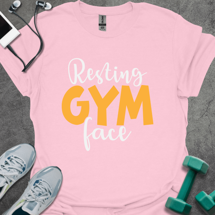 T-Shirt Light Pink / S Resting Gym Face T-Shirt