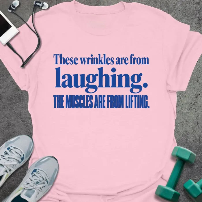 T-Shirt Light Pink / S Wrinkles Laughing T-Shirt
