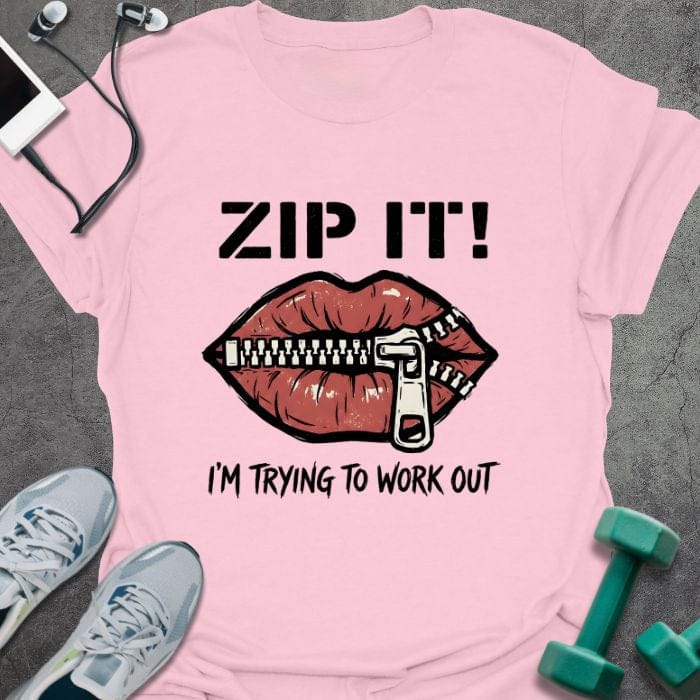 T-Shirt Light Pink / S Zip It T-Shirt