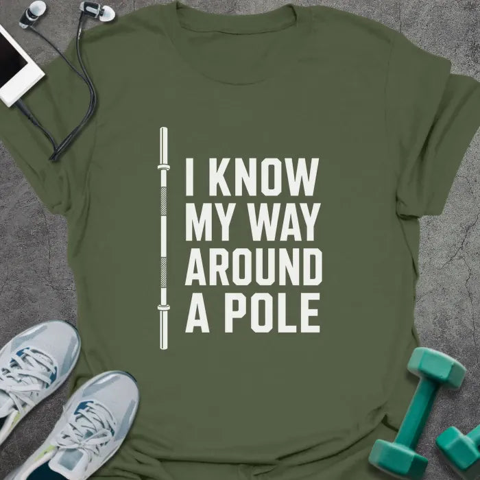 T-Shirt Military Green / S Around Pole T-Shirt