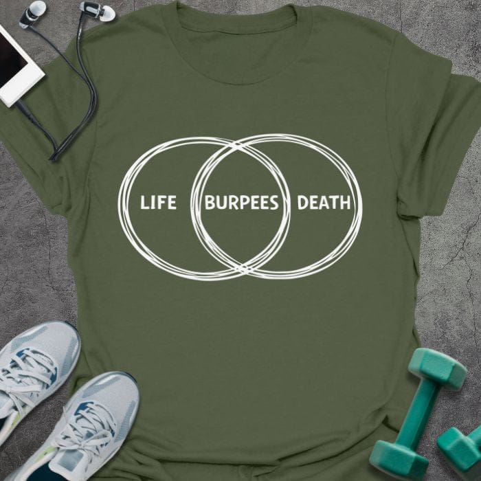 T-Shirt Military Green / S Burpees Diagram T-Shirt