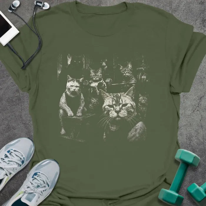 T-Shirt Military Green / S Cat Gang T-Shirt