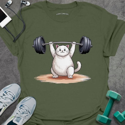T-Shirt Military Green / S Chonk Cat Lift T-Shirt