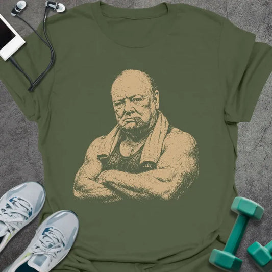 T-Shirt Military Green / S Churchill Pose T-Shirt