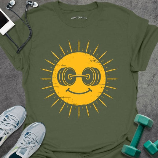 T-Shirt Military Green / S Dumbbell Sun T-Shirt