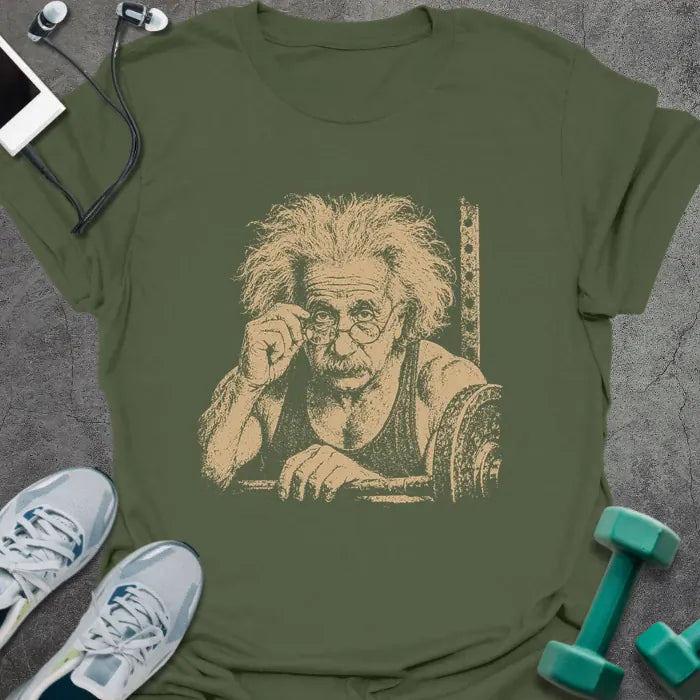 T-Shirt Military Green / S Einstein Stare T-Shirt