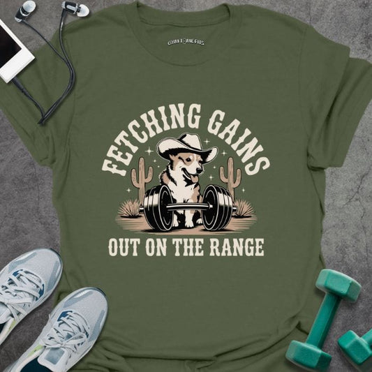 T-Shirt Military Green / S Fetching Gains T-Shirt