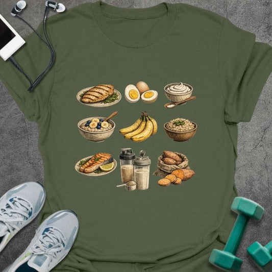 T-Shirt Military Green / S Food Grid T-Shirt