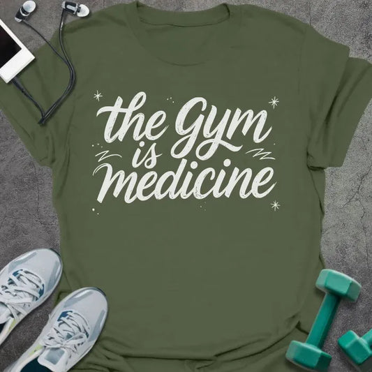 T-Shirt Military Green / S Gym Is Medicine T-Shirt