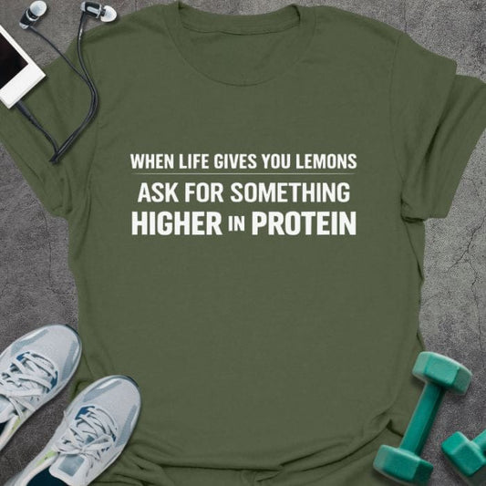 T-Shirt Military Green / S Higher Protein T-Shirt
