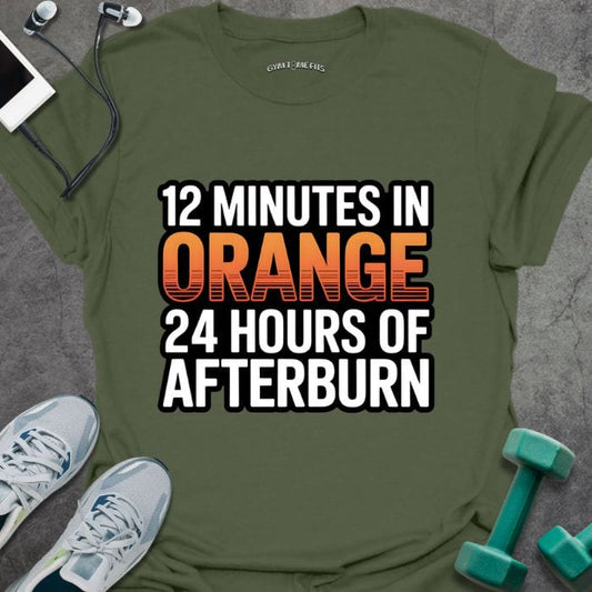 T-Shirt Military Green / S In Orange T-Shirt