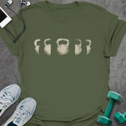 T-Shirt Military Green / S Kettlebell Quotes T-Shirt