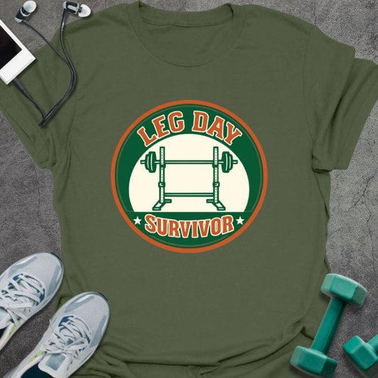 T-Shirt Military Green / S Leg Day Badge T-Shirt