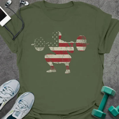 T-Shirt Military Green / S Patriot Squat T-Shirt