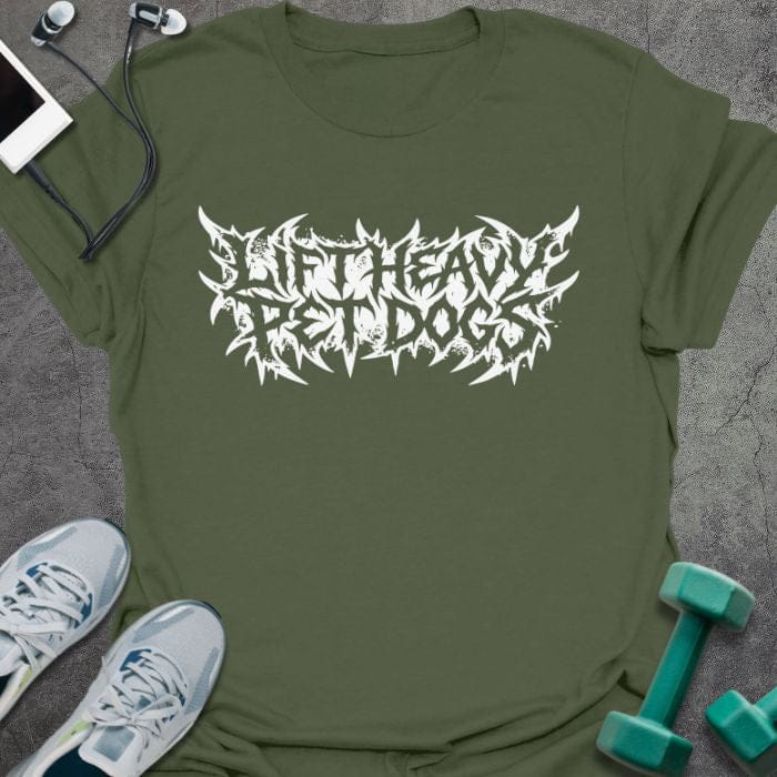 T-Shirt Military Green / S Pet Dogs Metal T-Shirt