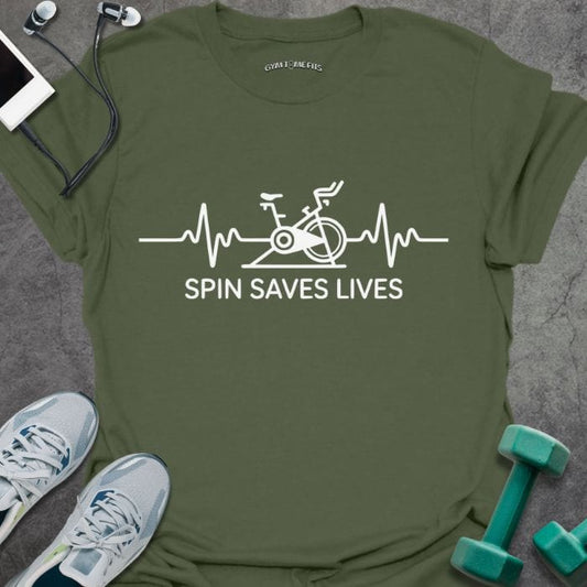 T-Shirt Military Green / S SPIN Saves Lives T-Shirt
