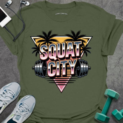 T-Shirt Military Green / S Squat City T-Shirt