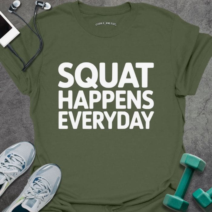 T-Shirt Military Green / S Squat Happens T-Shirt