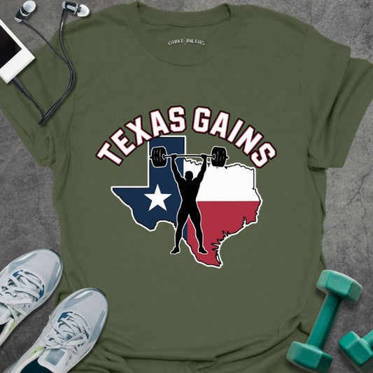 T-Shirt Military Green / S Texas Gains T-Shirt