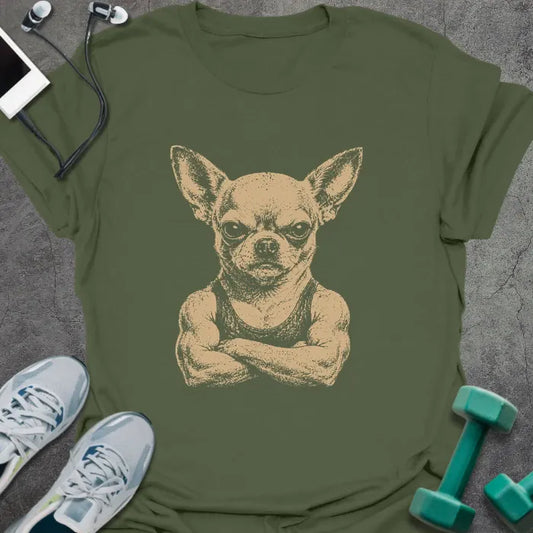 T-Shirt Military Green / S Tough Chihuahua T-Shirt