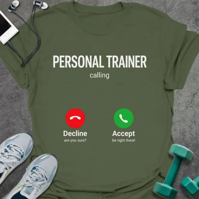 T-Shirt Military Green / S Trainer Calling T-Shirt