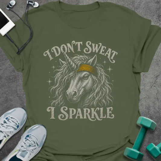 T-Shirt Military Green / S Unicorn Sparkle T-Shirt