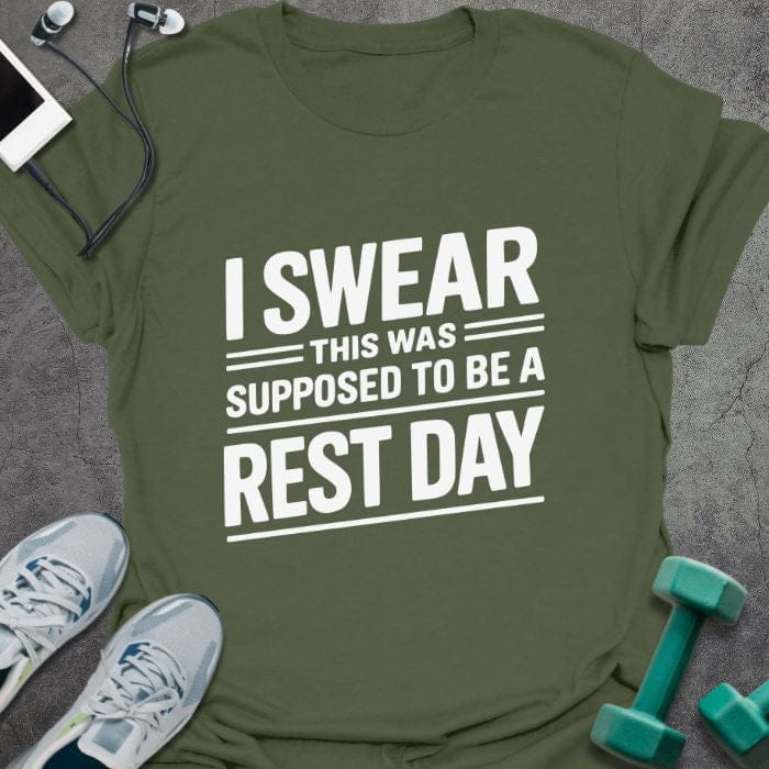 T-Shirt Military Green / S Was Rest Day T-Shirt