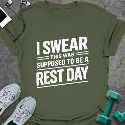 T-Shirt Military Green / S Was Rest Day T-Shirt