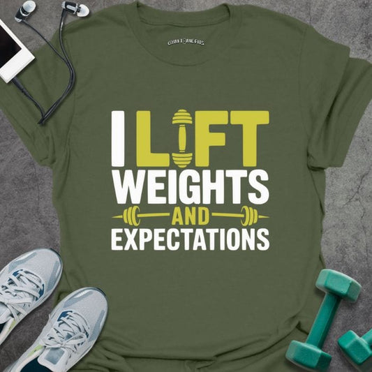 T-Shirt Military Green / S Weights And Expectations T-Shirt