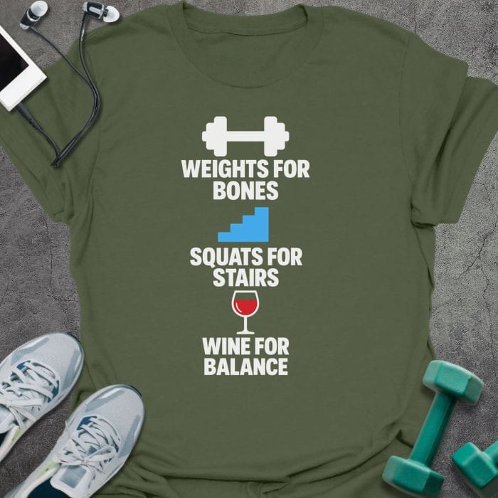 T-Shirt Military Green / S Weights For Bones T-Shirt