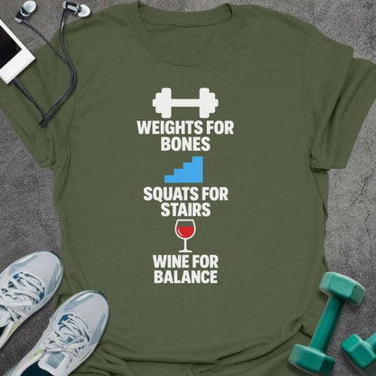 T-Shirt Military Green / S Weights For Bones T-Shirt