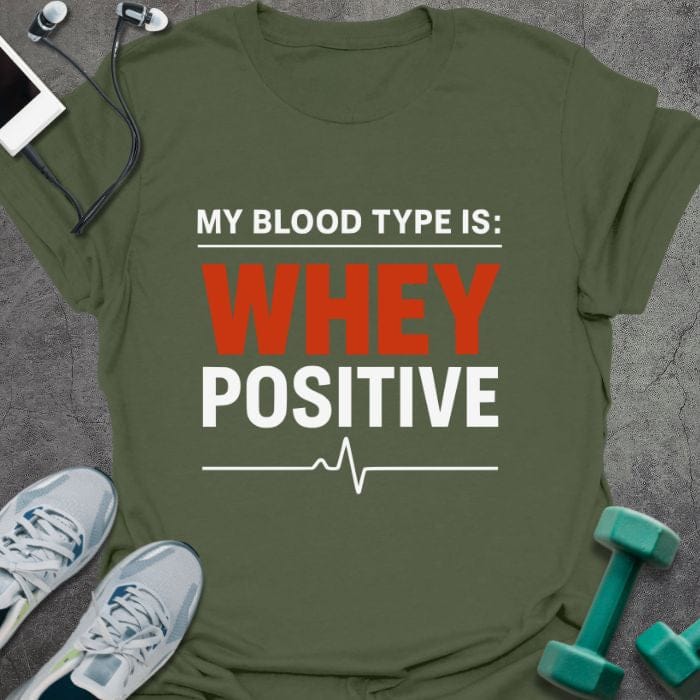 T-Shirt Military Green / S Whey Positive T-Shirt