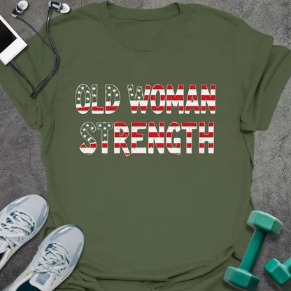 T-Shirt Military Green / S Woman Strength T-Shirt