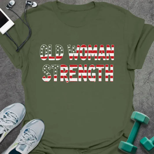 T-Shirt Military Green / S Woman Strength T-Shirt
