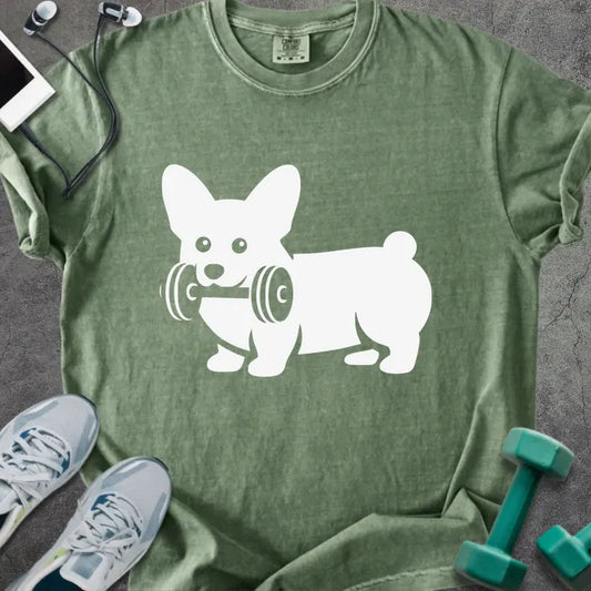 T-Shirt Moss / S Corgi Dumbbell Heavyweight Tee