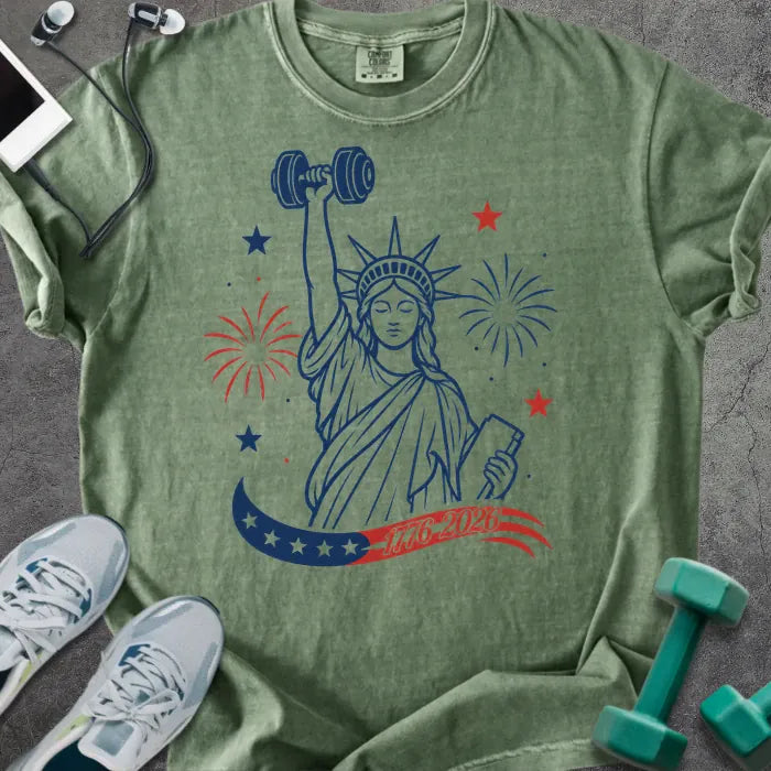 T-Shirt Moss / S Liberty Dumbbell