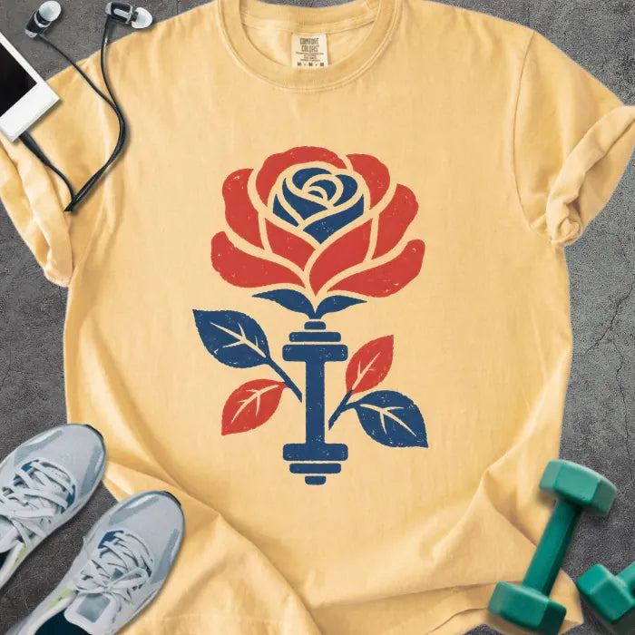 T-Shirt Mustard / S Patriot Rose Heavyweight Tee