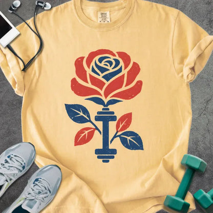 T-Shirt Mustard / S Patriot Rose Heavyweight Tee