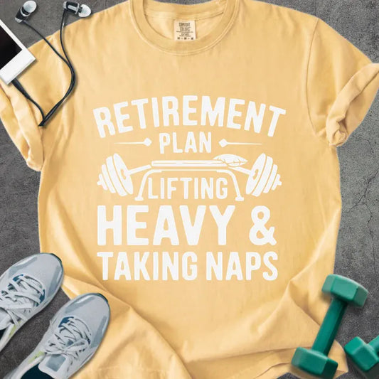 T-Shirt Mustard / S Retirement Plan Heavyweight Tee