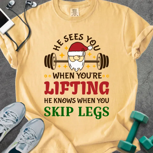 T-Shirt Mustard / S See You lifting Heavyweight Tee