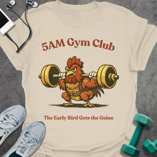 T-Shirt Natural / S 5AM Gym T-Shirt