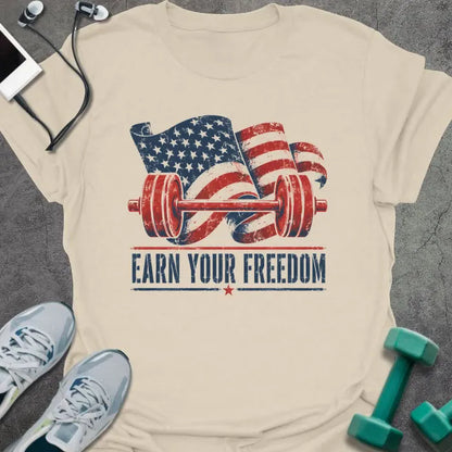 T-Shirt Natural / S Earn Freedom T-Shirt