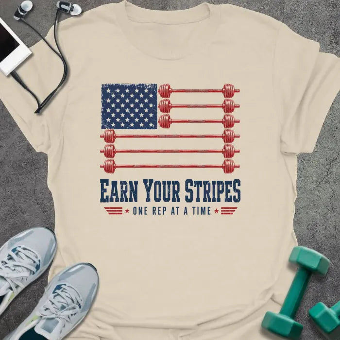 T-Shirt Natural / S Earn Stripes T-Shirt
