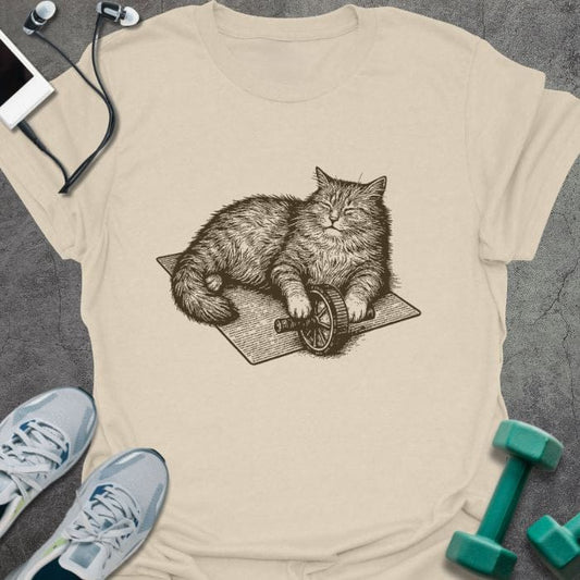 T-Shirt Natural / S Gym Cat T-Shirt