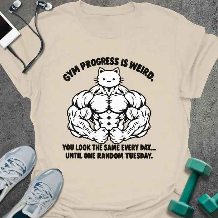 T-Shirt Natural / S Kitty Swole T-Shirt